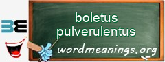 WordMeaning blackboard for boletus pulverulentus